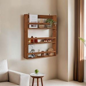 Raft de perete, Cerritos, Cm-067, 73x14x90 cm, Lemn, Lemn imagine