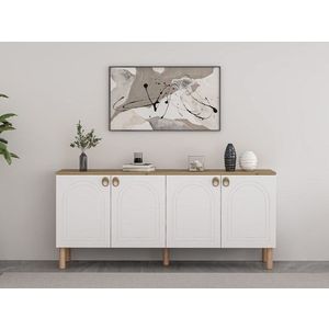 Consola, Minerva, Lotus, 180x81x45 cm, PAL, Alb imagine