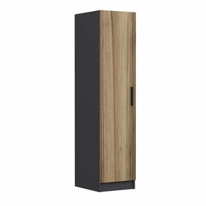 Dulap pentru haine, Minerva, Minar Kale, 45x210x52 cm, PAL, Nuc / Antracit imagine