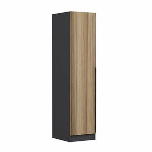 Dulap pentru haine, Minerva, Minar Kale, 45x210x52 cm, PAL, Nuc / Antracit imagine