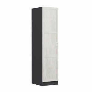 Dulap pentru haine, Minerva, Minar Kale, 45x210x52 cm, PAL, Alb / Antracit imagine