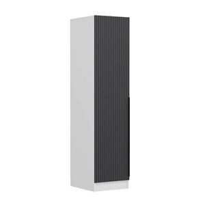 Dulap pentru haine, Minerva, Minar Kale, 45x210x52 cm, PAL, Antracit/Alb imagine