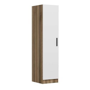 Dulap pentru haine, Minerva, Minar Kale, 45x190x52 cm, PAL, Alb / Dore imagine