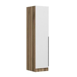 Dulap pentru haine, Minerva, Minar Kale, 45x190x52 cm, PAL, Alb / Dore imagine