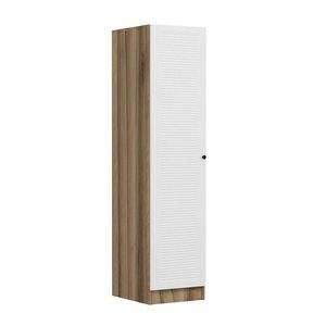 Dulap pentru haine, Minerva, Minar Kale, 45x210x52 cm, PAL, Alb / Dore imagine