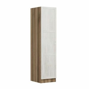 Dulap pentru haine, Minerva, Minar Kale, 45x210x52 cm, PAL, Alb / Dore imagine