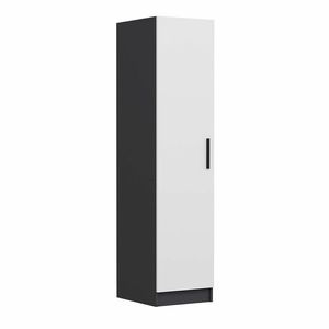 Dulap pentru haine, Minerva, Minar Kale, 45x210x52 cm, PAL, Alb / Antracit imagine