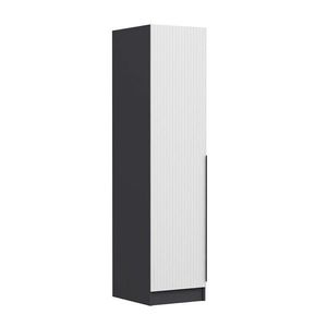 Dulap pentru haine, Minerva, Minar Kale, 45x210x52 cm, PAL, Alb / Antracit imagine