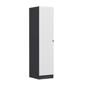 Dulap pentru haine, Minerva, Minar Kale, 45x210x52 cm, PAL, Alb / Antracit imagine