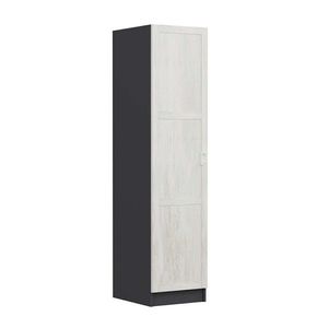 Dulap pentru haine, Minerva, Minar Kale, 45x210x52 cm, PAL, Alb / Antracit imagine