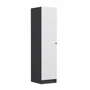 Dulap pentru haine, Minerva, Minar Kale, 45x210x52 cm, PAL, Alb / Antracit imagine