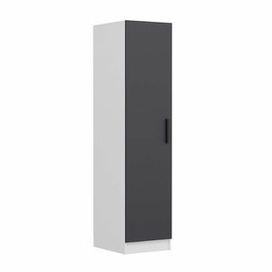 Dulap pentru haine, Minerva, Minar Kale, 45x190x52 cm, PAL, Antracit/Alb imagine
