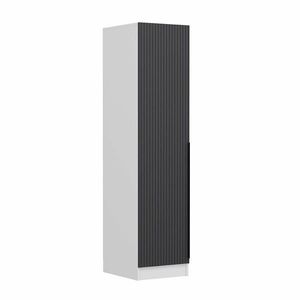 Dulap pentru haine, Minerva, Minar Kale, 45x210x52 cm, PAL, Antracit/Alb imagine