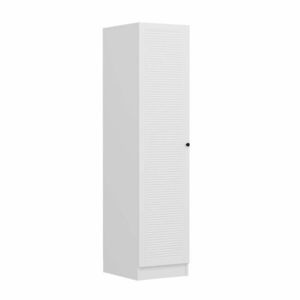 Dulap pentru haine, Minerva, Minar Kale, 45x190x52 cm, PAL, Alb imagine