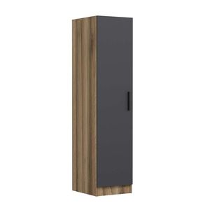 Dulap pentru haine, Minerva, Minar Kale, 45x210x52 cm, PAL, Antracit / Dore imagine