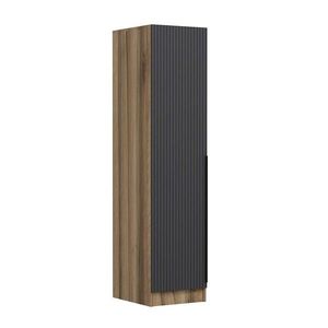 Dulap pentru haine, Minerva, Minar Kale, 45x210x52 cm, PAL, Antracit / Dore imagine