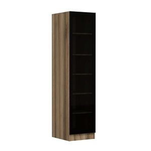 Dulap pentru haine, Minerva, Minar Kale, 45x210x52 cm, PAL, Nuc / Fume imagine