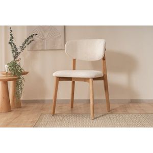 Scaun, Alfa Design, Lugias, 52x84x52 cm, Lemn de fag, Fag / Alb imagine