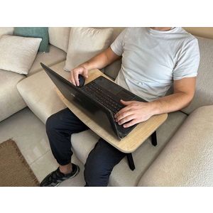Masuta laptop, Alfa Design, Milton, 60x24x34 cm, MDF , Maro imagine