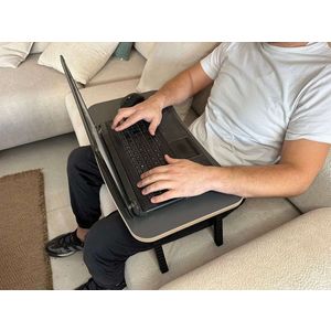 Masuta laptop, Alfa Design, Milton, 60x24x34 cm, MDF , Antracit imagine