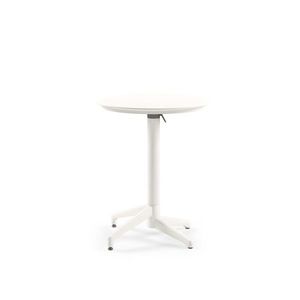 Masa pliabila, Tilia, Moon Ø60 V2F, 60x78x60 cm, Cadru: 100% ALIMINIUM, Alb Ivoriu imagine