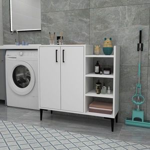 Dulap multifunctional, Arnetti, Leskar, 90x90 cm, PAL, Alb imagine