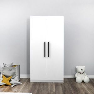Dulap pentru haine, Arnetti, Akser, 90x180x45 cm, PAL, Alb imagine