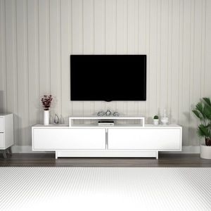 Comoda TV, Arnetti, Grasyas, 180x50 cm, PAL, Alb imagine