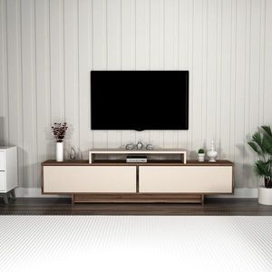Comoda TV, Arnetti, Grasyas, 180x50 cm, PAL, Nuc deschis / Bej imagine