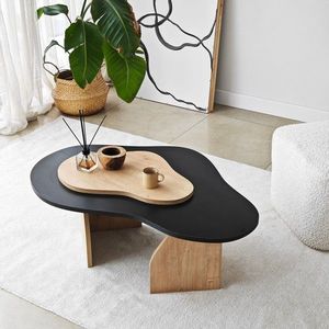 Masuta de cafea, Neostill, Melted, 105x35x65 cm, PAL melaminat, Stejar negru / safir imagine