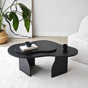 Masuta de cafea, Neostill, Melted, 105x35x65 cm, PAL melaminat, Negru imagine