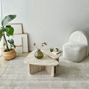 Set masute de cafea, Neostill, Ballare Set, PAL melaminat, Travertin imagine
