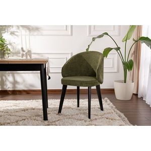 Set scaune 2 piese, Wayland, Bentley, Lemn, Verde/Negru imagine