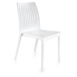 Scaun, Okko, Rattan, 57x85x46 cm, Polipropilena, Alb imagine