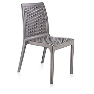 Scaun, Okko, Rattan, 57x85x46 cm, Polipropilena, Gri deșert imagine