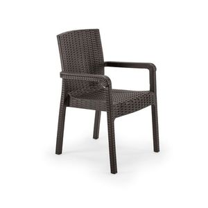 Scaun, Okko, Rattan Royale, 55x87x43 cm, Polipropilena, Maro inchis imagine
