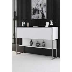 Dulap, Bexley, Luxe, 120x80x30 cm, PAL, Argintiu/Alb imagine