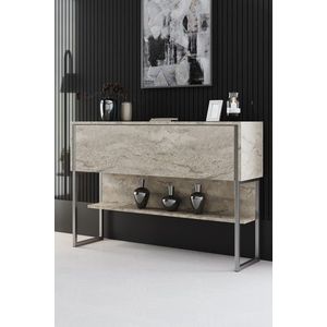 Dulap, Bexley, Luxe, 120x80x30 cm, PAL, Travertin / Argint imagine