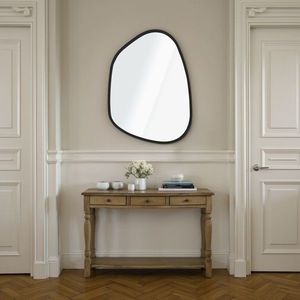 Oglinda decorativa, Lumisfera, Asymmetric Design 50 x 69, 50x69 cm, MDF, Negru imagine