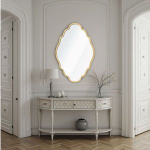 Oglinda decorativa, Lumisfera, Axis 30 x 47, 30x47 cm, MDF, Auriu imagine