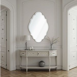 Oglinda decorativa, Lumisfera, Axis 45 x 70, 45x70 cm, MDF, Alb imagine