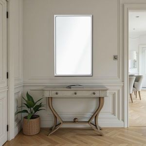 Oglinda decorativa, Lumisfera, Dune 50 x 70, 50x70 cm, MDF, Argintiu imagine