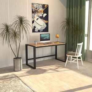 Birou, Caliente, Marsilya 152, 152x77x55 cm, PAL, Negru / Pin Atlantic imagine