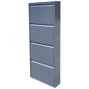 Pantofar, Shelvoria, Js1036, 50x136x15 cm, Otel, Gri deschis imagine