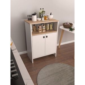 Dulap multifunctional, Estella, Berry, 62x85x35 cm, PAL, Sonomo / Alb imagine