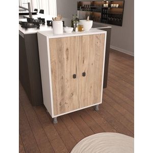 Dulap multifunctional, Estella, Melo, 59x91x30 cm, PAL, Pin Atlantic / Alb imagine