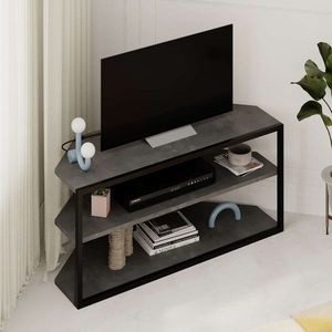 Comoda TV, Homitis, Echo, 98x45x37 cm, PAL, Gri retro imagine