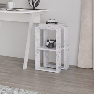 Noptiera, Homitis, Lonie, 30x55x30 cm, PAL, Marmura Carrara imagine