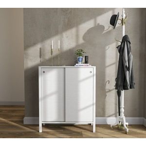 Pantofar, Cordelia, FRN-20047, 92x106x38 cm, PAL, Maro/Alb imagine