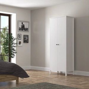Dulap pentru haine, Cordelia, FRN-10040, 70x195x54 cm, PAL, Maro/Alb imagine